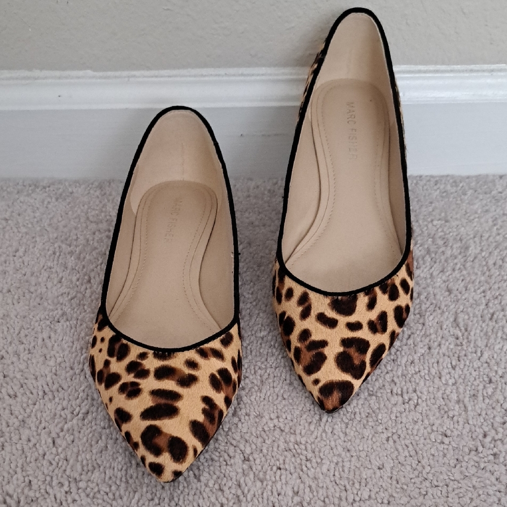 Marc Fisher Leopard Print Women's Ballet Flats Size 6